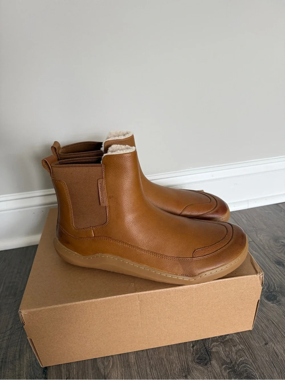 Vivobarefoot Gobi Warm-Lined Chelsea Boots Leather EUR 45 / US 12